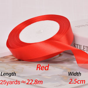 (2.5Cm/25Yards/Volume) Color Ribbon Diy Packaging Natural Ribbon Birthday Party Decorative Ribbon Roll
