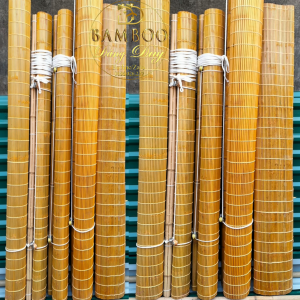 Rèm Tre Trúc Vàng Cao Cấp Chống Nắng Tháo Lắp Dễ Dùng Cho Cửa Sổ/Cửa Chính Mái Hiên Ngoài Trời - Kích Thước 1m80-3m x 2m