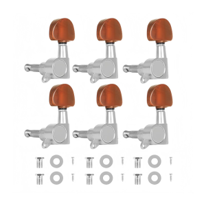 กลไกปิดมิดชิดลูกบิดกีตาร์ชนิดหนักป้องกันการกัดกร่อนโลหะและวัสดุ ABS