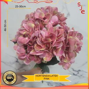 BUNGA HORTENSIA / HYDRANGEA LATEX PREMIUM 5 CABANG ARTIFICIAL SEPERTI ASLI BAHAN LATEX