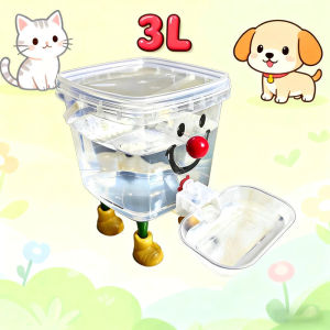 Rubvrenti Automatic Pet Water Dispenser Gravity Water Feeder Transparent Tank Large Capacity Cat Dog