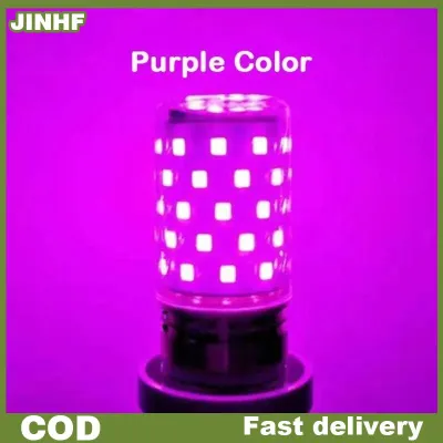 JINHF Bóng Đèn E27 LED Đầy Màu Sắc Ngô Bóng Đèn 12W Màu Hồng Màu Đỏ Màu Xanh Màu Xanh Lá Cây Màu Tím Vàng 7 Màu Sắc Đèn AC 220V Bóng Đèn Đèn Chùm Trang Trí