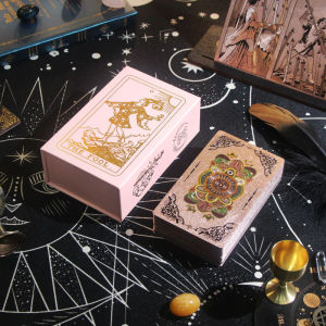 ไพ่ทาโรต์แท้ Vite ฟอยล์ทอง ไพ่ทาโรต์สีโรสโกลด์ tarot ทำให้การ์ดทาโรต์พลาสติกเป็นที่นิยม PET ไพ่ทาโรต์กันน้ำ