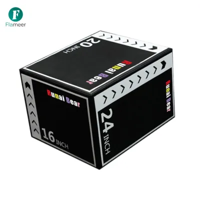 Flameer 3 in 1 Plyometric Jump Box Agility Box for Home Gym Fitness Sturdy Exercise Workout Versatile Plyo Box Step up Box