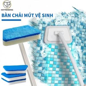 Bàn Chải Bồn Tắm kê tắm Phòng Tắm Bàn Chải Cọ Rửa Sàn Nhà Tắm Tay Cầm Dài - Tặng 1 bộ 1 móc treo