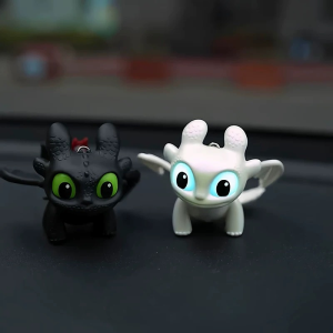 Aitemay Creative Glowing Toothless Couple Keychain Funny Eyes Glowing Toys Wings Flutter Bag pendant Desktop Decorations Holiday Gifts