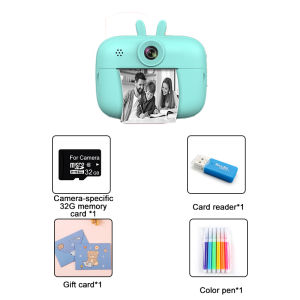 Childrens Instant Print Camera Kids Digital Camera With Printer Paper Camera Toy For Girls Boys Birthday Gift