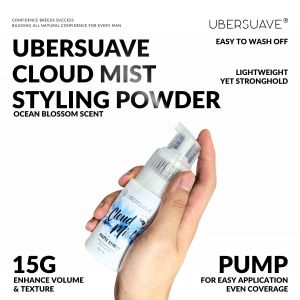 Ubersuave Cloud Mist Hair Styling Lightweight & Strong Hold Powder 15g Enhanced Volume & Texture-SGPOMADES