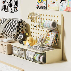Tabletop Rack Organizer Cosmetic Storage Box Multipurpose Table Drawer Cosmetic Skincare Storage Cave Board Storage Rack with Drawers