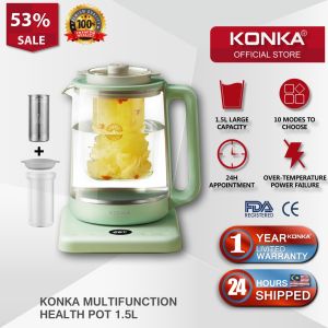 KONKA Multifunction Health Pot (1.5L) Electric Kettle Smart Teapot Kitchen Appliance Parts Appointment Timing Tea Maker Household Appliances 养生壶