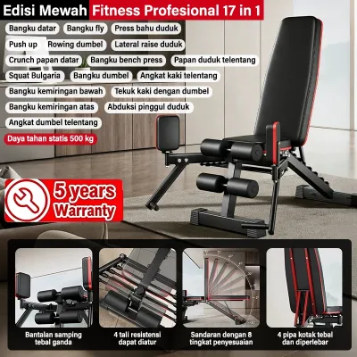 JIOYANG Kursi Gym Bench Press Sport Sit Up Bench Press Alat Olahraga Gym Dumbell Sit Up Board Fitness Multifungsi