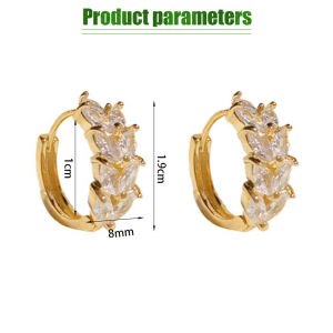 Korean Exquisite Small Zircon Wheat Ear Niche High-End Design Ear Buckle