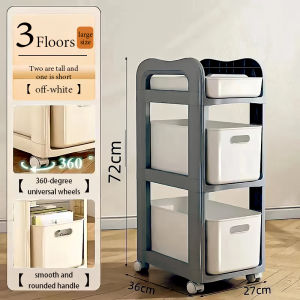 Storage Shelf Moving rack Bookshelf with Wheels Multi-functional Organizer Magazine Rack