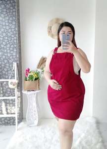 New Colors Corduroy Jumper Dress Plus Size with Mid or Center Pocket (Inner not included) Fit from XL to 3XL