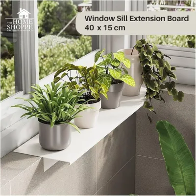Window Sill Extension Board Bathroom Ledge Extension Window Plant Shelving Shallow Shelf Short Storage Display Shelf Countertop Kitchen 40 x 15cm