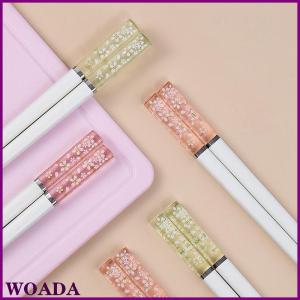 WOADA Amber Cherry Blossom Alloy Chopsticks Chinese Chopsticks Reusable Tableware