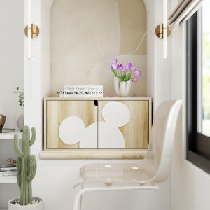 Disney Home กล่องอเนกประสงค์ DISNEY รุ่น MICKEYCUBE-G สีน้ำตาลอ่อน