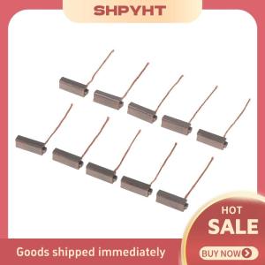 SHPYHT 10ชิ้น5x7x19มม. เครื่องกำเนิดไฟฟ้าเครื่องกำเนิดไฟฟ้าแปรงถ่านเครื่องกำเนิดไฟฟ้าเครื่องกำเนิดไฟฟ้าเครื่องกำเนิดไฟฟ้ากระแสสลับรถยนต์ทองแดงต่ำ
