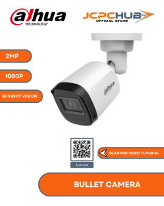 Dahua 2MP CCTV Bullet Camera – 1080P Full HD Security Camera with IR Night Vision & Motion Detection