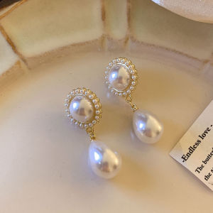 ต่างหูแบบหนีบไข่มุกสำหรับผู้หญิง2ชิ้น/ชิ้นต่างหูสตรีคลิปแฟชั่นต่างหูแบบคลิปหรูหราไม่มีรูหูหรูหราน้ำหนักเบา