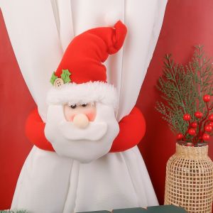 Vixplorn Christmas Curtain Tiebacks with Button No Hooks Required Curtain Buckle Home Decor