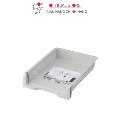 Khay nhựa đựng tài liệu giấy A4 màu trắng nội địa Nhật Bản