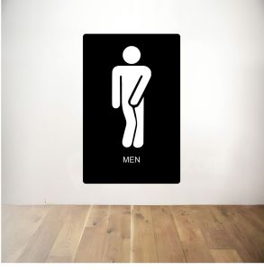 SIGN TOILET MOTIF KAYU PAPAN PETUNJUK WC DARI AKRILIK MOTIF KAYU