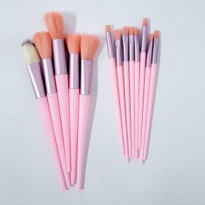 Kuas Make Up Set 13 IN 1 Mini Travel Tools Set Paket Kuas Make Up Brush Eye Shadow Foundation Blusher