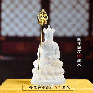 精品水琉璃地藏王菩萨佛像随身佛家居佛堂供奉镇宅地藏菩萨摆件