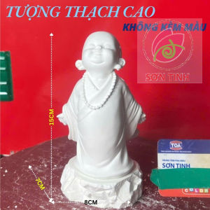 Tượng tô màu Thạch Cao Chú Tiểu An Vui E28 cao 15 16 cm (Không kèm màu vẽ) trò chơi trẻ em