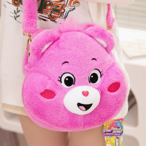 2024 Genuine care bears Love Bear Backpack Plush Toy Girls Crossbody Bag Gift Doll Backpack Bags