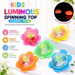 [MSIA SHIP] NOVELTY Luminous Spinning Top Classic Toys 1pc Kids Children Birthday Gift Christmas Gift Childrens Day Gift Kindergarten School Celebration Party Game Supply Present Gift