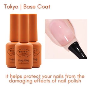 Bofei | Cathy Kathy Tokyo Collection Function Coats Organic High Pigmented Long Lasting UV Soak Off Function Coats Base Coat Top Coat Reinforce in 15ml