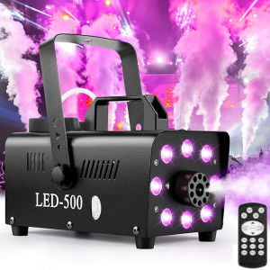 500W LED RGB Fog Machine DJ Disco Smoke Machine For Party Wedding Birthday Stage Effect Fogger Remote Control
