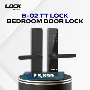 LOOCK B-02 Digital Smart Door Lock | 5-in-1 Keyless Entry w/ Fingerprint Passcode RFID Watch App Control Entries
