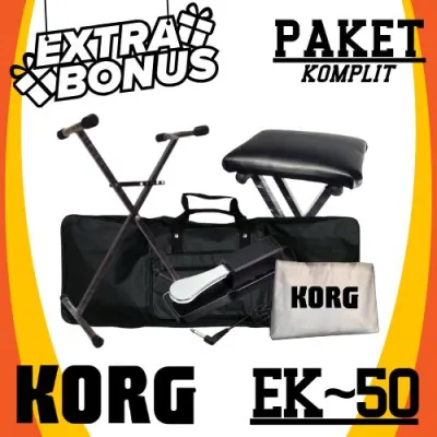Korg EK-50 61-keys Entertainer Keyboard KOEG EK50 Keyboard Portable Paket