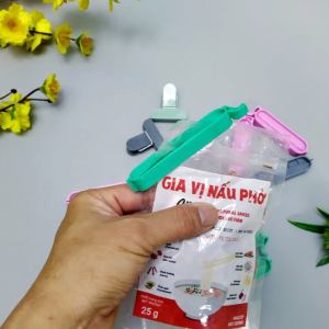Bộ 12 Kẹp Niêm Phong túi đựng Thực Phẩm Tiện Dụng. Dụng cụ kẹp bằng nhựa dùng niêm phong các loại bọc bao bì chống kiến công trùng bụi bậm và không khí