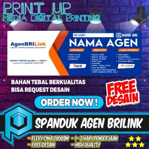 Banner Spanduk Agen BRILink Ukuran 3x1m / spanduk agen resmi bank BRI