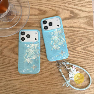 For iPhone 17 Pro Max Case TPU Polka Dot Chain Phone Case For 16 15 Cover Aesthetic Korean Cute