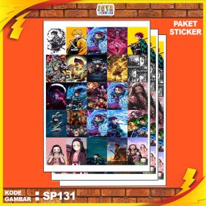GAMBAR STICKER DEMON SLAYER/ STIKER DEMON SLAYER / PAKET STIKER DEMON SLAYER PER 25 PCS / KODESP131