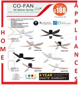 [CLIMATE VOUCHER ]FANCO RITO CEILING FAN (46"/52"/48"/54")  WITH GOOGLE ASSISTANTLED LIGHT)/ FREE EXPRESS DELIVERY ( Chat us for Discount )