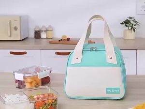 Trapezoidal Insulated Aluminum Foil Lunch Bag for On-the-Go Dining at Work and School