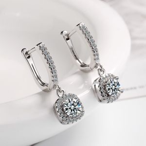 Stud Earrings For Women S925 Silver Cubic Zircon Wedding Romantic for Women