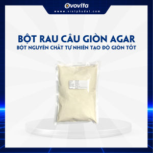 Bột rau câu Agar OVOVITA nguyên chất tự nhiên tạo độ giòn kết dính và đông đặc cho thực phẩm