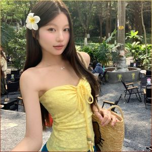 Skirt Set Fashion Casual Bustier Skirt Summer Soft and Beautiful Gentle Romantic Young Women Elegance