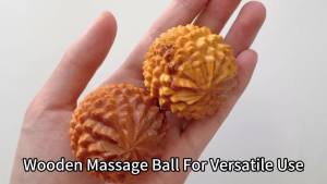 Wooden Massage Ball - 2pcs Acupressure Ball for Natural Labor and Delivery Essentials Birthing Comb Labor Comb Spiky Massage Ball Stress Relief