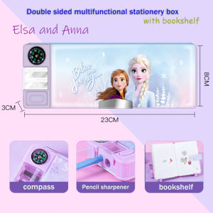Disney Double layered pencil case locomotive toy creative stationery box with pencil sharpener