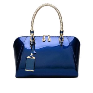 IELGY Diagonal Blue Shiny Women's Handbag: A Compact & Stylish Choice