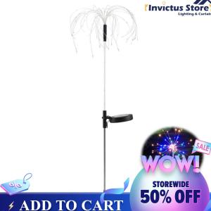 2Pcs Outdoor Solar Fairy Lights Waterproof Solar Starburst Lights 8 Lighting Modes for Yard Garden Flowerbed Party Decor