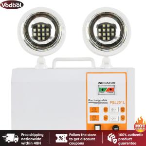 [Vodool Tool Outlet] Emergency Lighting Dual Adjustable Heads Wall Mount Commercial Lighting for Business Power Outages Offices